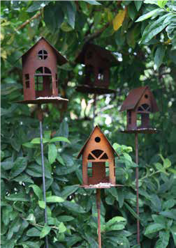 Tuindecoratie - Metalen Dieren & Vogelhuisjes